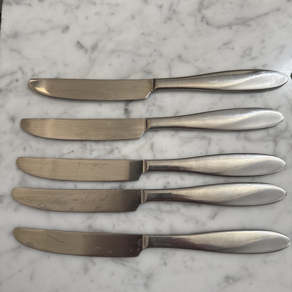 Oneida SIMMER Stainless Glossy Frosted Swirl Dinner Knife 9.5‎ In-5 Knives